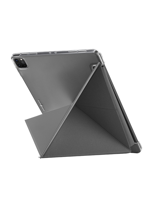 Case-Mate Apple iPad Pro (5th Generation) 12.9-inch (2021) Multi-Stand Origami Folding Folio Tablet Flip Case Cover, Grey