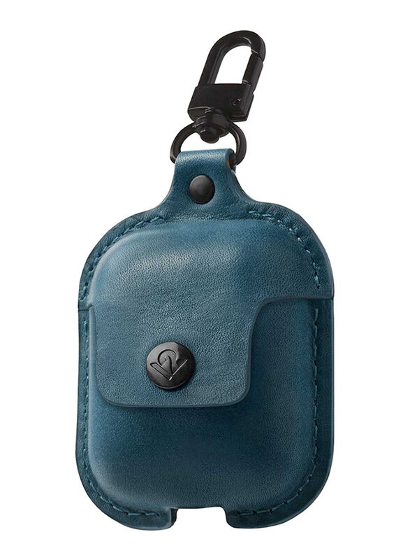 Twelve South AirSnap Leather Protective Case for Apple AirPods, Teal