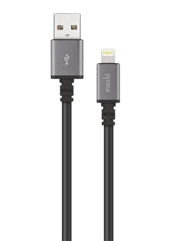 Moshi 3-Meter Lightning Cable, USB Type A Male to Lightning for Apple Devices, Black