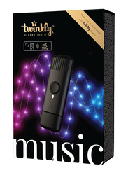 Twinkly Music USB-Powered Wi-Fi Music-Player Dongle with Twinkly Gen II Lights, Black