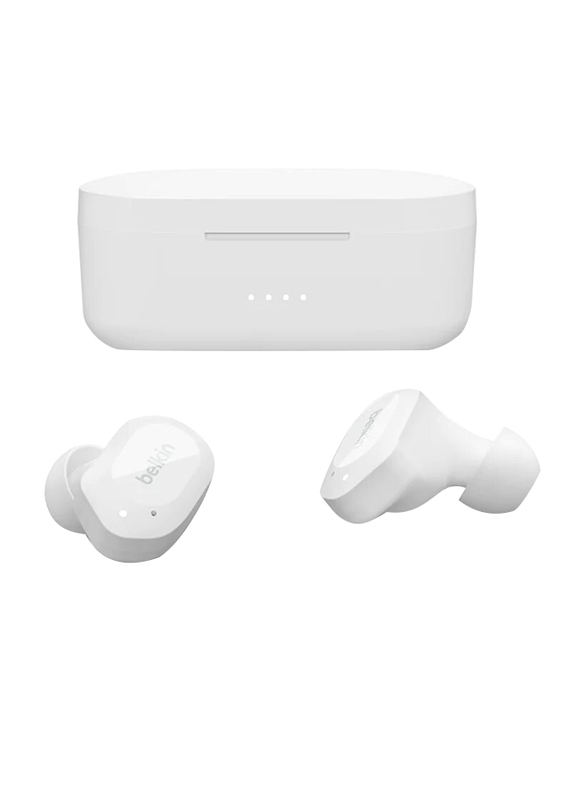 Belkin Soundform Play True Wireless/Bluetooth In-Ear Earbuds, White