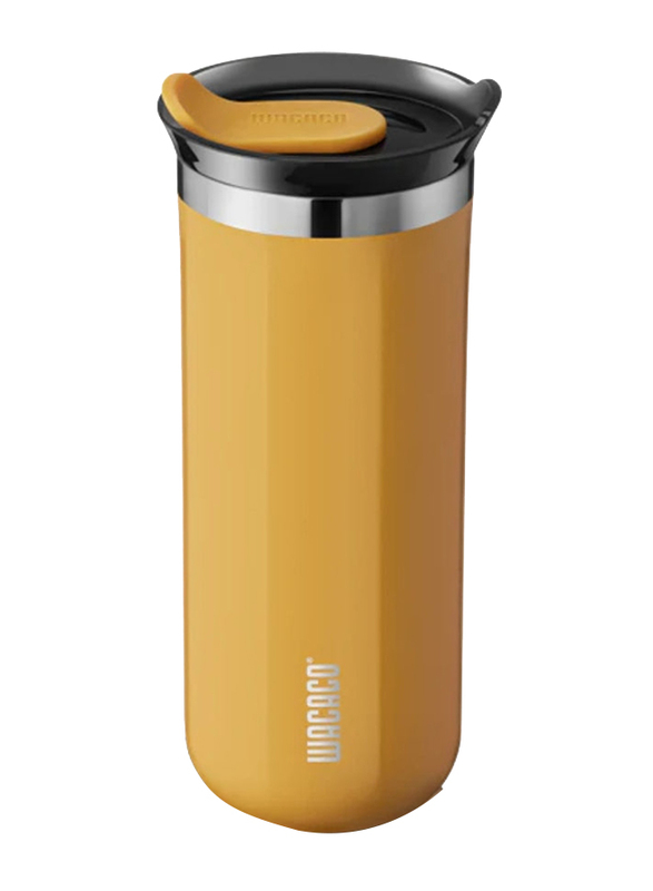 Wacaco 435ml Octaroma Grande Double Wall Stainless Steel Vacuum Insulated Mug, Yellow