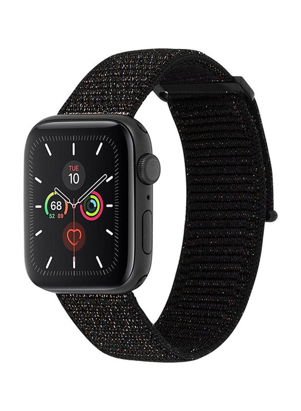 Case-Mate Nylon Band for Apple Watch 42mm/44mm, Mixed Metallic Black
