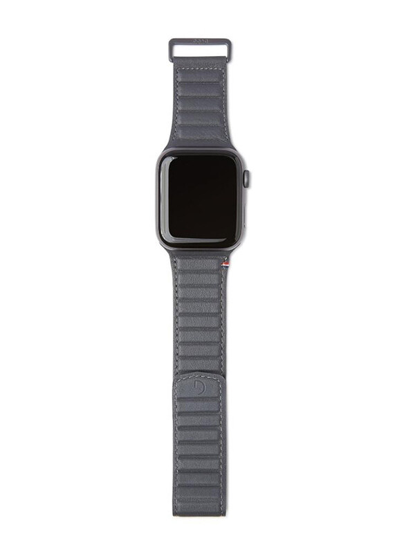 

Decoded Leather Magnetic Traction Band for Apple SE/6/5/4/3/2/1 Watch 44mm/42mm, Anthracite Grey