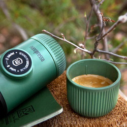 Wacaco 80ml Nanopresso Portable Espresso Coffee Maker, with Protective Case, WC-NANOP, Moss Green