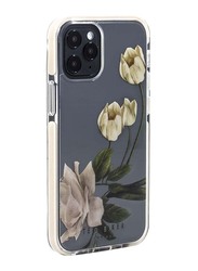 Ted Baker Apple iPhone 12 Mini Anti-Shock Elder Flower Floral Printed Mobile Phone Case Cover, Clear