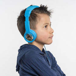 Onanoff Buddyphones Explore Plus Foldable On-Ear Headphones with Mic, Blue