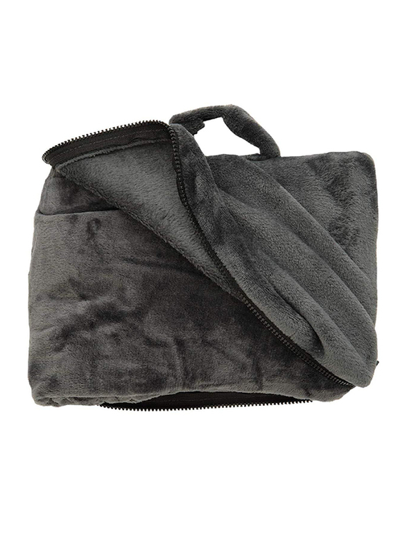 Cabeau Fold 'n Go Blanket, Charcoal Black