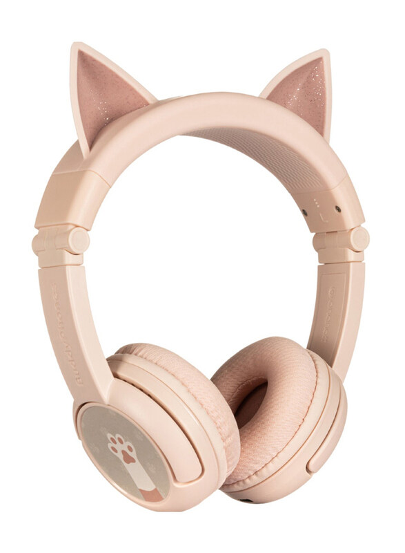

BuddyPhones PlayEars+ Bluetooth Wireless Cat Over-Ear Headset, Beige