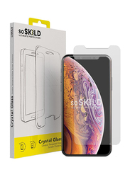 SoSkild Apple iPhone XS Max Defend Heavy Impact Case & Tempered Glass Mobile Phone Screen Protector, Smokey Grey