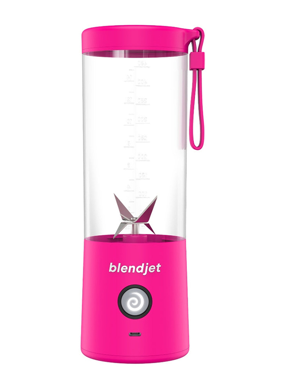 Blendjet 16Oz V2 Portable Blender with 6 Stainless Steel Blades, Hot Pink