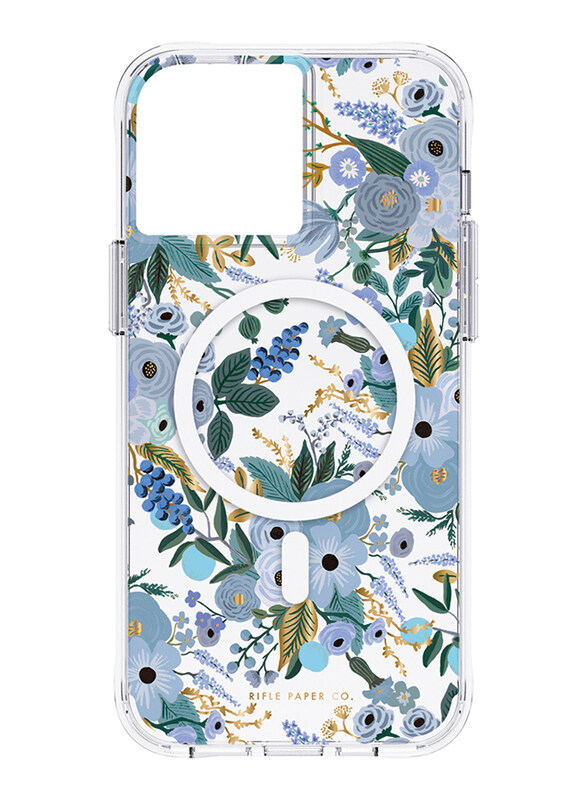 

Rifle Paper Co. Apple iPhone 13 Pro Max Antimicrobial Magsafe Mobile Phone Case Cover, Garden Party Blue