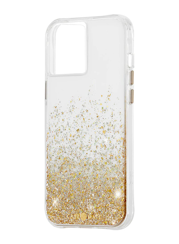 Case-Mate Apple iPhone 12/12 Pro Twinkle Ombre Reflective Foil Design 10-Feet Drop Protection PC Construction Mobile Phone Case Cover, Gold