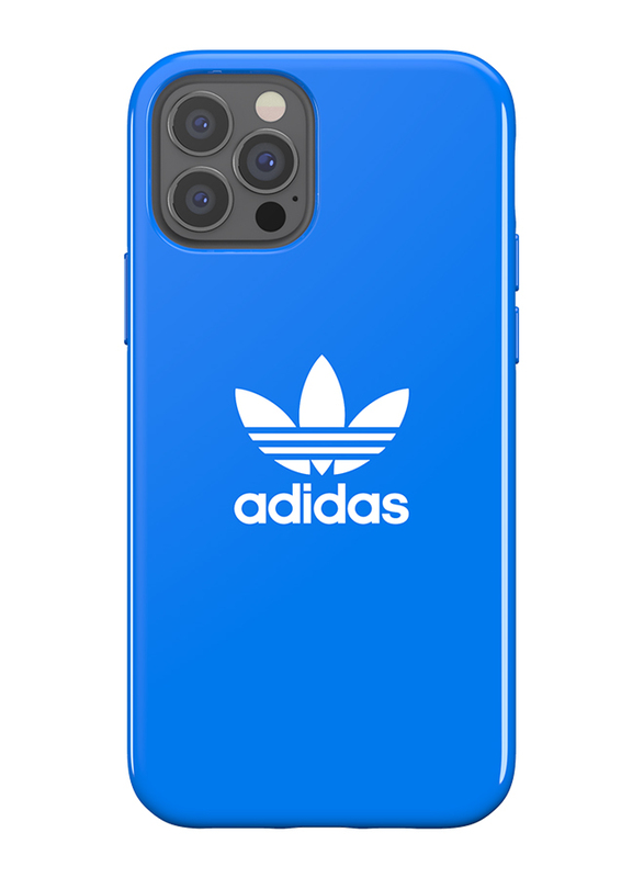 Adidas Snap Apple iPhone 12/12 Pro Trefoil Mobile Phone Case Cover, Bluebird