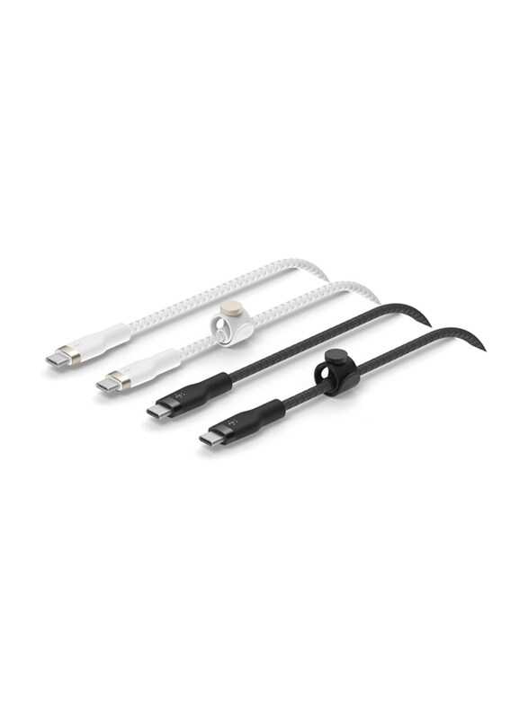 

Belkin 1-Meter BoostCharge Pro Flex Silicone USB-C Cable, Black/White