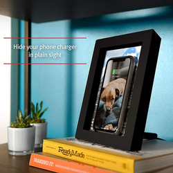 Twelve South PowerPic Wireless Photoframe Charger, with USB Type A, Black