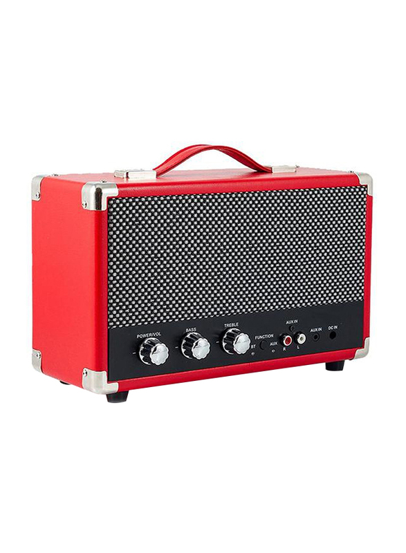 GPO Retro Westwood Radio Player Bluetooth Speaker, Red