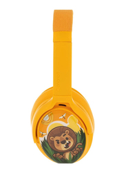 BuddyPhones Cosmos Plus Active Wireless Bluetooth On-Ear Noise Cancellation Headphone for Kids, Sun Yellow