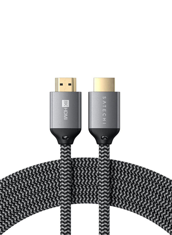 

Satechi 2-Meter 8K HDMI 2.1 Cable Ultra High Speed Braided Nylon Hdmi Cable, Black