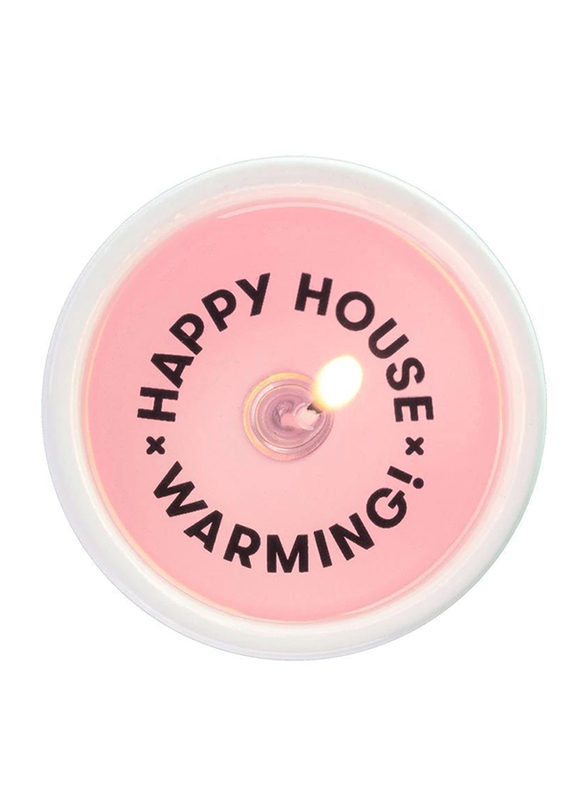 54 Celsius Secret Message Happy House Warming Candle, White/Pink