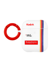 Case-Mate Kodak Case for Apple AirPods, Striped Kodachrome Super 8, White