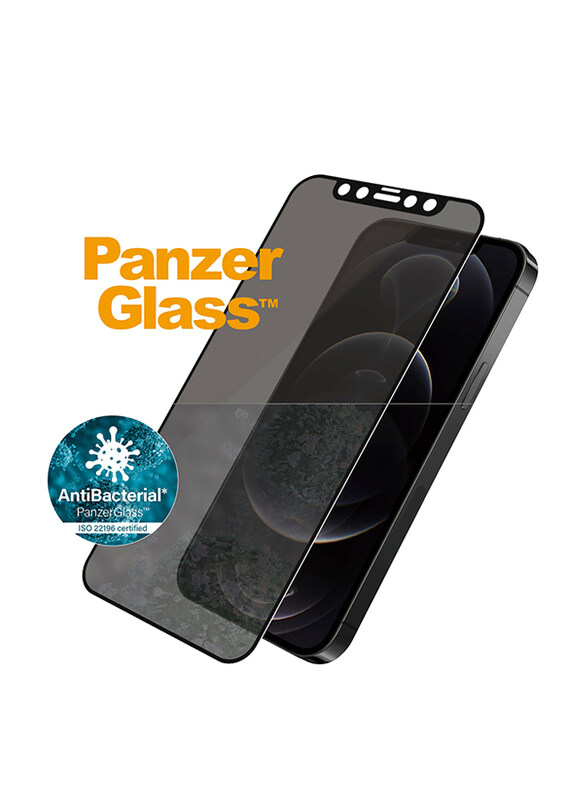 

Panzerglass Apple iPhone 12/12 Pro Privacy Edge-to-Edge Tempered Glass Mobile Phone Screen Protector, Black