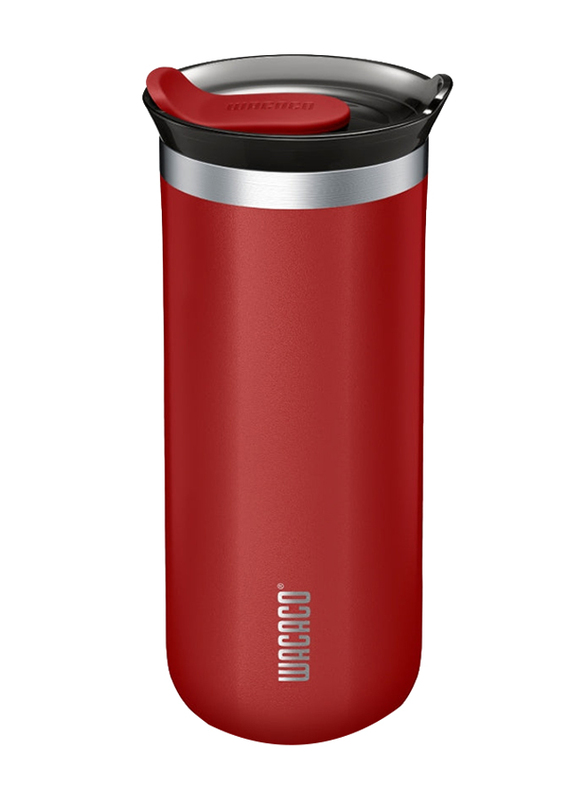 Wacaco 435ml Octaroma Grande Double Wall Stainless Steel Vacuum Insulated Mug, Red