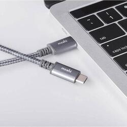 Moshi Integra USB Type-C Charge and Sync Cable, 5A USB Type C Male to USB Type-C for Smart Phones, Titanium Gray