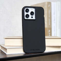Case-Mate Apple iPhone 15 Pro Max 2023 Silicone Mobile Phone Case Cover with Magsafe, Black