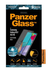 PanzerGlass Samsung Galaxy A52/A52 5G Edge to Edge Fit Mobile Phone Tempered Glass Screen Protector with Antimicrobial Surface Protection, Clear/Black Frame