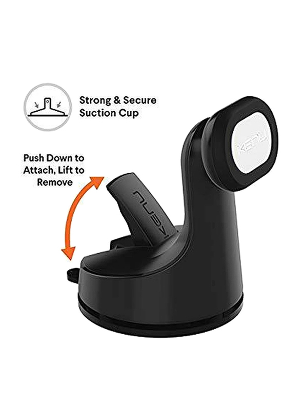 Kenu Airbase Magnetic Premium Suction Mount, Black