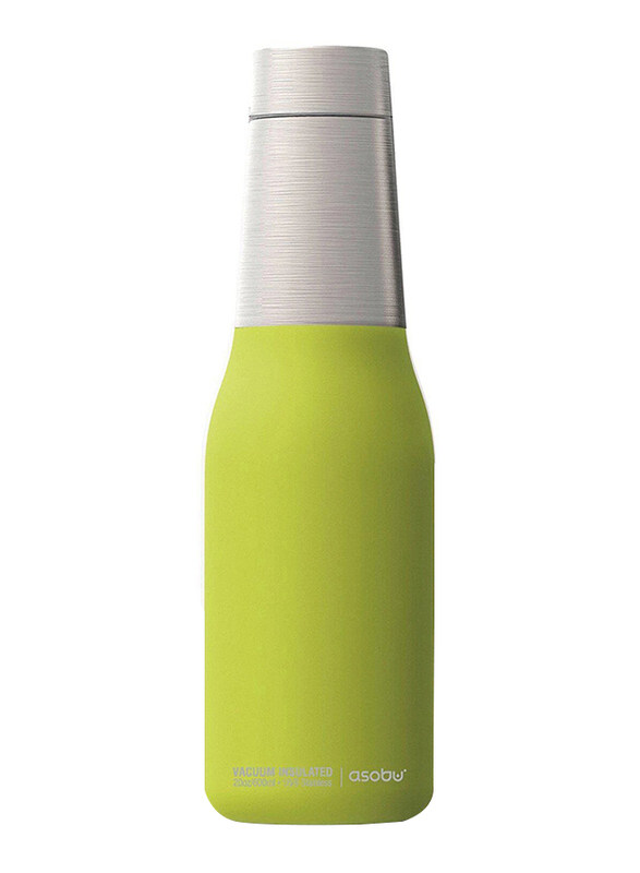 

Asobu 600ml Oasis Vacuum Insulated Double Walled Water Bottle, Lime