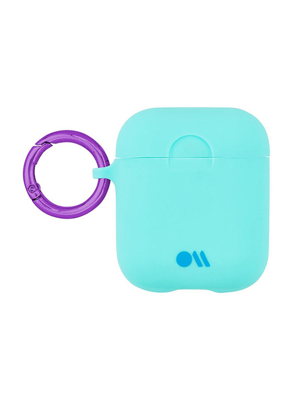 Case-Mate Hook Ups Case with Neck Strap for Apple AirPods, Aqua Blue