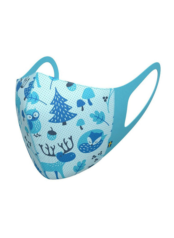 Airinum Kids Lite Air Washable/Reusable Facial Mask, Wild Blue, Extra Small