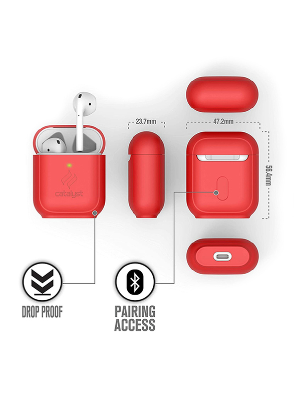 Catalyst Standing Case for Apple AirPods 1/2, Flame Red