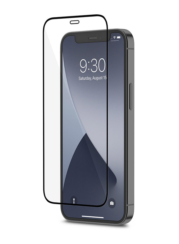 Moshi Apple iPhone 12 Mini Airfoil Pro Glass Edge-to Edge Mobile Phone Tempered Glass, Clear/Black Frame