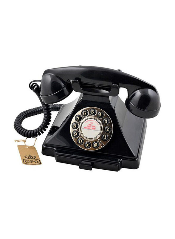 

GPO Retro 200 Rotary Hotel Phone, Carrington Black