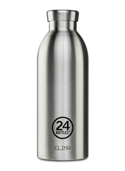 24Bottles 500ml Clima Double Walled Insulated Stainless Steel Water Bottle, Steel