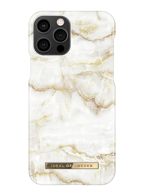 

iDeal of Sweden Apple iPhone 12/12 Pro Golden Pearl Marble Fashionable Swedish Design Mobile Phone Case Cover, White