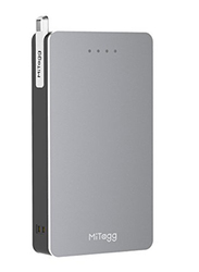 NuDock MiTagg Nuki 1800mAh Fast Charging Power Bank Portable Battery, Built-In Lightning Cable, Space Grey