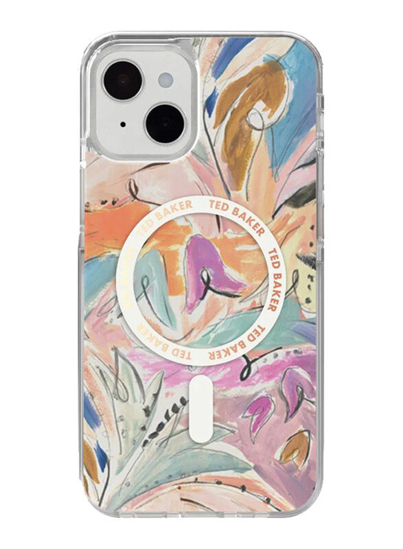 

Ted Baker 6.1 inch Apple iPhone 14 (2022) Anti-Shock Elegant Drop Protection TPU Bumper Wireless Charging Slim & Lightweight Fashion Art Print Mobile