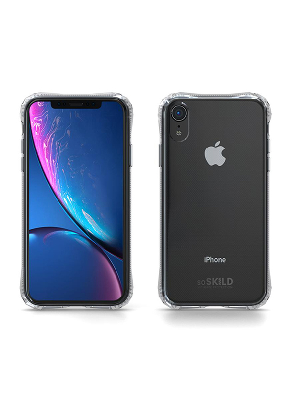 SoSkild Apple iPhone XR Absorb Impact Case & Tempered Glass Mobile Phone Screen Protector, Clear