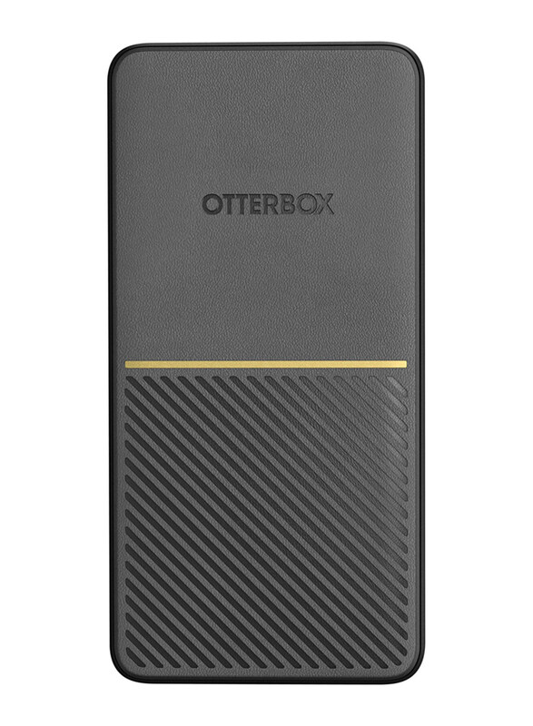 Otterbox 20000mAh Wired Fast Charging Portable Power Bank with USB-C and USB-A Input, 18W, Black