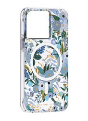 Rifle Paper Co. Apple iPhone 13 Pro Antimicrobial Magsafe Mobile Phone Case Cover, Garden Party Blue