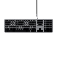 Satechi Ultra Slim Backlit W3 USB-C Wired English Keyboard, Space Grey