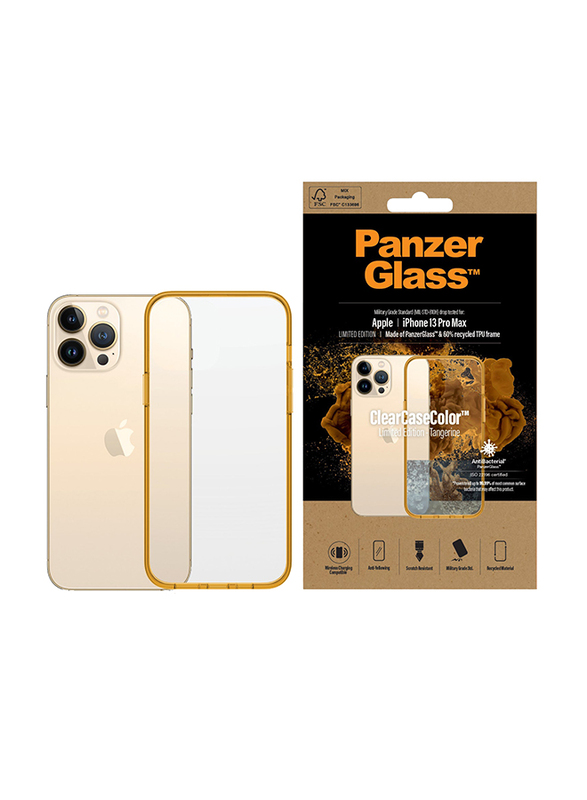 Panzerglass Apple iPhone 13 Pro Max Mobile Phone Case Cover, Tangerine Clear