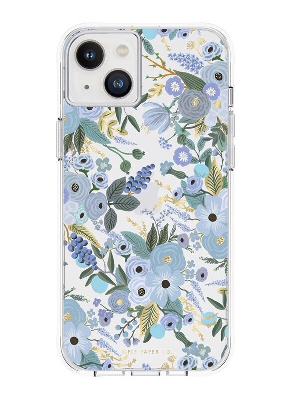 

Rifle Paper Co. Apple iPhone 14 Plus Garden Party Design Mobile Phone Case Cover, Blue