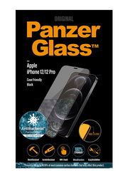 PanzerGlass Apple iPhone 12/12 Pro Edge-to-Edge Mobile Phone Tempered Glass Screen Protector, Clear/Black Frame