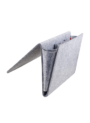 Kikkerland Felt Bedside Caddy, Large, Grey