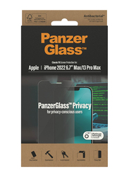 Panzerglass Apple iPhone 14 Plus 2022 Classic Fit Privacy Screen Protector, Clear
